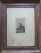 EUGENE LAERMANS / L'EGLISE / ZW-W ETS / 41x32cm / KADER MONO, Ophalen of Verzenden