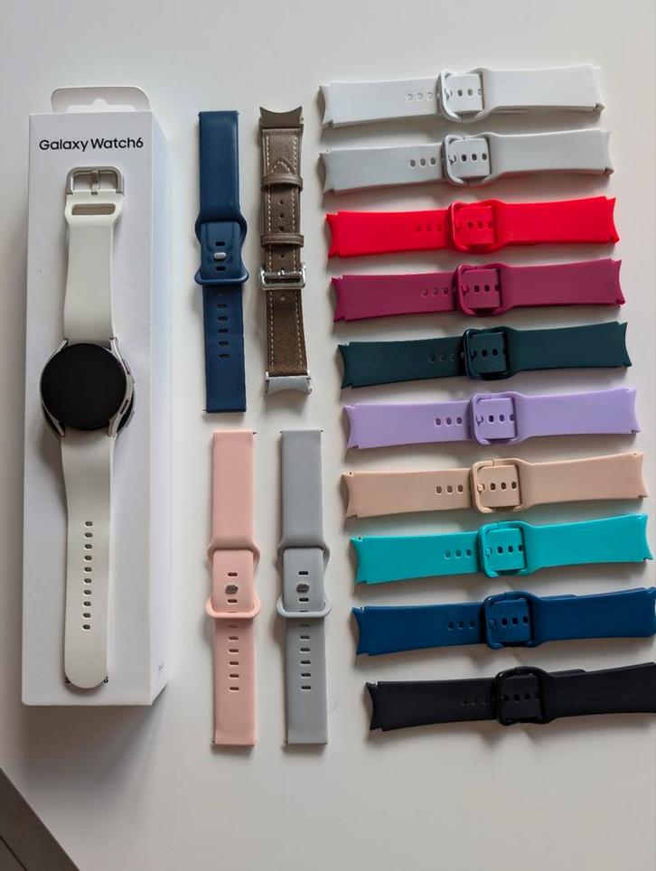 Samsung Galaxy Watch 6 (40 mm) - garantie, Handtassen en Accessoires, Smartwatches, Zo goed als nieuw, Android, Zilver, Conditie