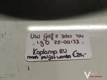 Vw Golf 5 1.9 D 3drs 2500133  Koplamp Rechtsvoor  beschikbaar voor biedingen