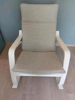 IKEA Poang schommelstoel wit en grijs/beige, Huis en Inrichting, Fauteuils, Ophalen, Zo goed als nieuw