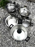 Lot de Marmites, Maison & Meubles, Cuisine | Casseroles & Poêles, Enlèvement, Comme neuf, Inox, Ensemble de casseroles
