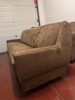 Bruine zetels - in goede staat - ophalen Ruiselede, Huis en Inrichting, Ophalen, Rustiek, Driepersoons, 75 tot 100 cm