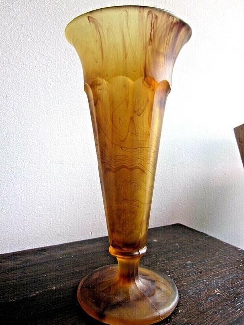 Art Nouveau Lorraine Muller vaas met glaspasta 1900, Antiek en Kunst, Antiek | Glaswerk en Kristal, Ophalen of Verzenden