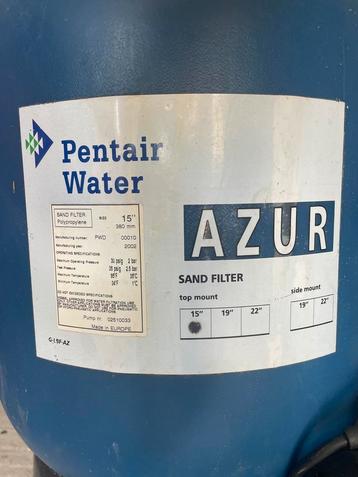 Pentair zandfilter en pentair pomp voor helder zwemwater, Enlèvement, Utilisé, Filtre