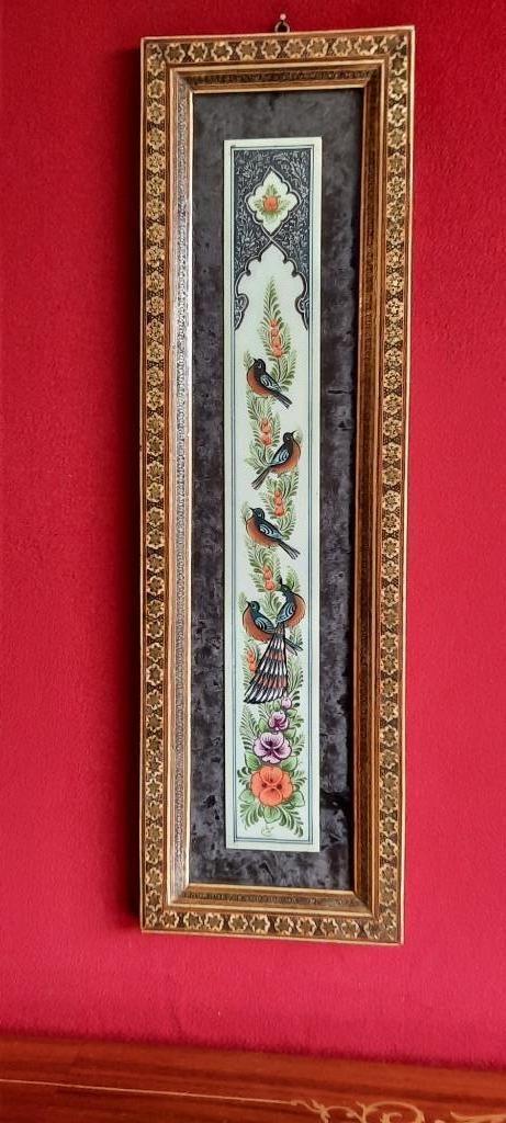 Belle peinture miniature avec cadre (Khatam) kad fait à la m, Antiquités & Art, Art | Peinture | Moderne, Enlèvement ou Envoi