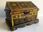 Boîte - Rare jewelry box - Bois, Laiton (Inde début XXème s), Envoi