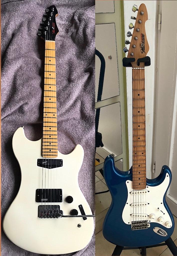 twee Hurricane vintage gitaren, Muziek en Instrumenten, Snaarinstrumenten | Gitaren | Elektrisch, Gebruikt, Solid body, Overige merken