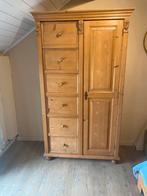 Charmante antieke grenen garderobe/kledingkast, Ophalen