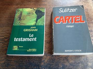 2 Thrillers: Grisham et Sulitzer.  3 € pièce ou 5 € lot beschikbaar voor biedingen