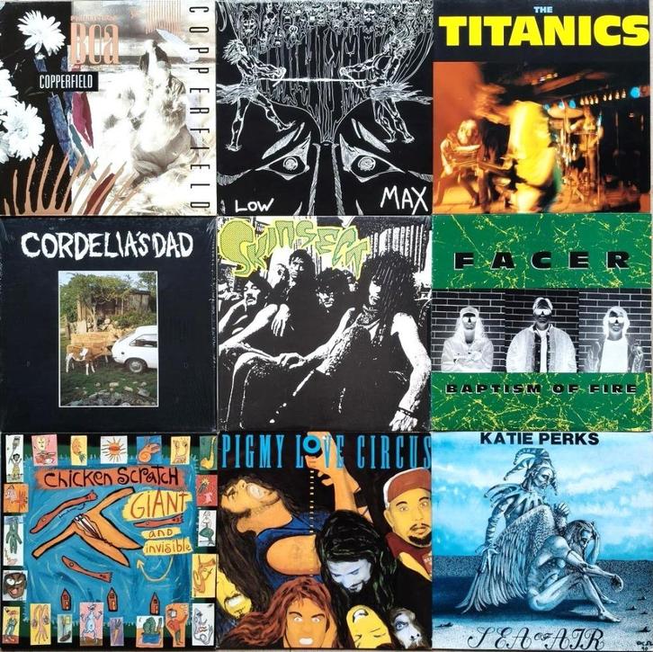 Lot van 9 INDIE/ALTERNATIVE ROCK vinyl lp's van rond 1990, Cd's en Dvd's, Vinyl | Rock, Gebruikt, Alternative, 12 inch, Ophalen of Verzenden