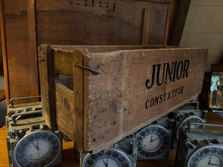 Houten kist voor duivenklokken / constateurs Junior, Huis en Inrichting, Woonaccessoires | Kisten, Gebruikt, Ophalen
