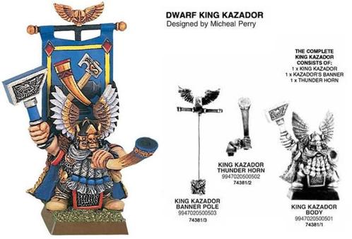 Dwarf King Kazador - Kazador Koning der Dwergen, Hobby en Vrije tijd, Wargaming, Nieuw, Warhammer, Figuurtje(s), Ophalen of Verzenden