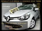 RENAULT CLIO BREAK 1.2 ESSENCE ‼️GARANTIE 1 AN CTOK‼️, Argent ou Gris, Euro 6, Entreprise, Garantie prolongée