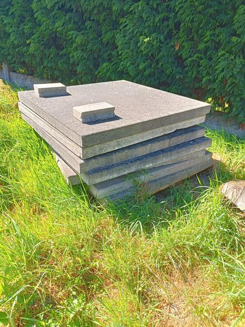 Ebema Megategel Carreau 100x100x6 grijs naturel (30stuks), Tuin en Terras, Tegels en Klinkers, Gebruikt, Ophalen
