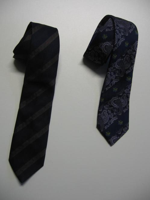 2 gestreepte dassen, Kleding | Heren, Stropdassen, Zo goed als nieuw, Bruin, Ophalen of Verzenden