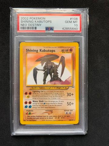 Pokemon Shining Kabutops PSA 10, Hobby en Vrije tijd, Verzamelkaartspellen | Pokémon, Ophalen of Verzenden, Zo goed als nieuw