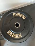 Bumper plates 50mm. 2x 25 kilo, Sport en Fitness, Halterschijven, Ophalen of Verzenden, Rug, Zo goed als nieuw