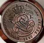 Belgium 2 Cents 1836 op Nederlandse Cent in UNC, Verzenden, Overig, Losse munt