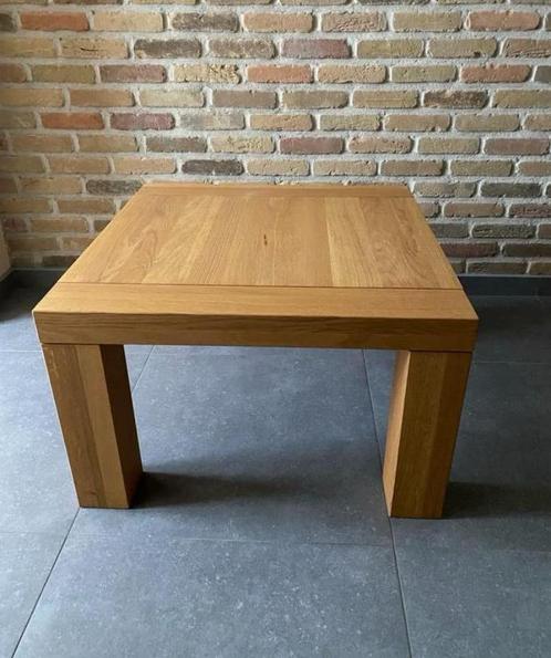 Massief eiken salontafel 70 x 70 cm als nieuw, Huis en Inrichting, Tafels | Salontafels, Zo goed als nieuw, Ophalen