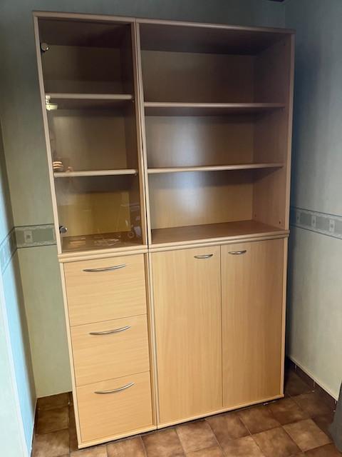 bureaukast/boekenkast, Maison & Meubles, Armoires | Armoires à porte coulissante & Armoires à archives, Utilisé, 200 cm ou plus