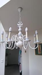 Luster 8 armen, Huis en Inrichting, Lampen | Kroonluchters, Ophalen, Gebruikt, Metaal