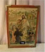 Belle estampe ancienne « Sacré-Cœur - Christ » - 36x26, Antiquités & Art, Antiquités | Objets religieux, Enlèvement ou Envoi