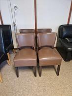 4 BRUINE STOELEN, Ophalen, Gebruikt, Bruin, Drie