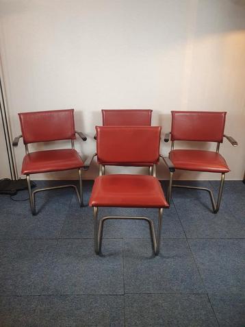Jess Design Stoelen - Set van 4 - Leer en Buizenframe beschikbaar voor biedingen