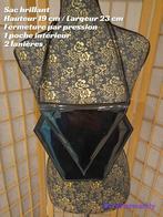 Glanzend zwarte tas H 19cm breed. 23 cm, Gebruikt, Ophalen of Verzenden, Avondtasje, Zwart