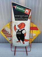 oud presentatierek ..SNELFIX ..taxzegel 2F, Ophalen of Verzenden, Gebruikt, Reclamebord