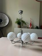 Vintage luster met 6 glazen bollen - Massive ‘80, Ophalen, Mid-Century, Zo goed als nieuw, Glas