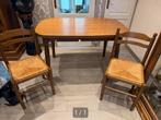 Eiken keukentafel met 6 rieten stoelen in goede staat, Zakelijke goederen, Horeca | Meubilair en Inrichting, Ophalen