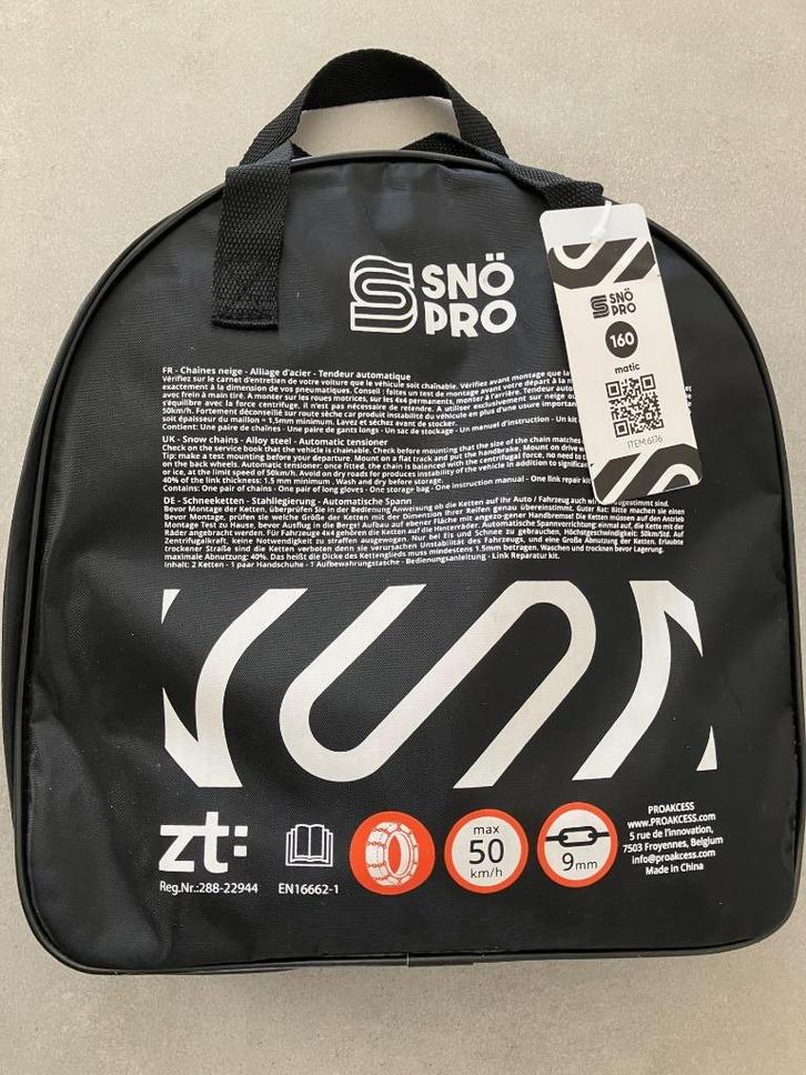 Snö Pro Matic 160 sneeuwkettingen TE HUUR (o.a. Skoda Enyaq), Auto diversen, Sneeuwkettingen, Nieuw, Ophalen