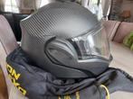 SCORPION Exo-tech Evo Carbon Solid matzwarte modulaire helm, Motoren, Overige merken, M, Systeemhelm, Ophalen of Verzenden