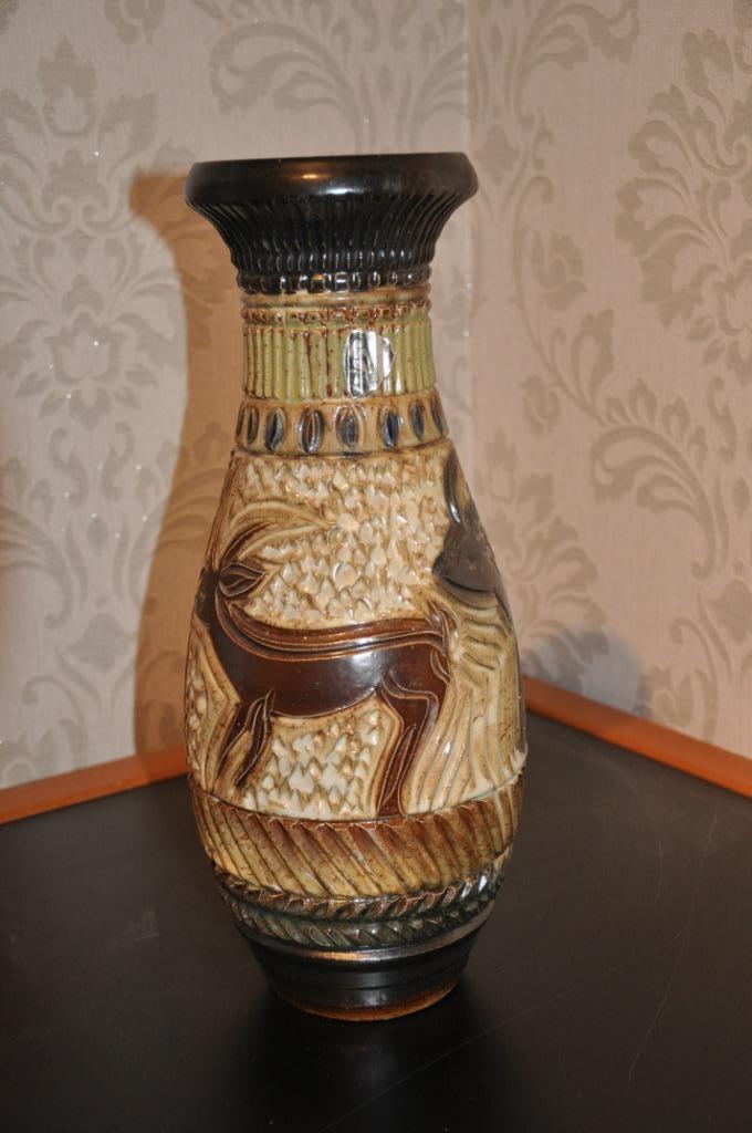 Poterie d'art - Vase Signé Jules Guérin - Bouffioux, Antiquités & Art, Antiquités | Céramique & Poterie, Enlèvement