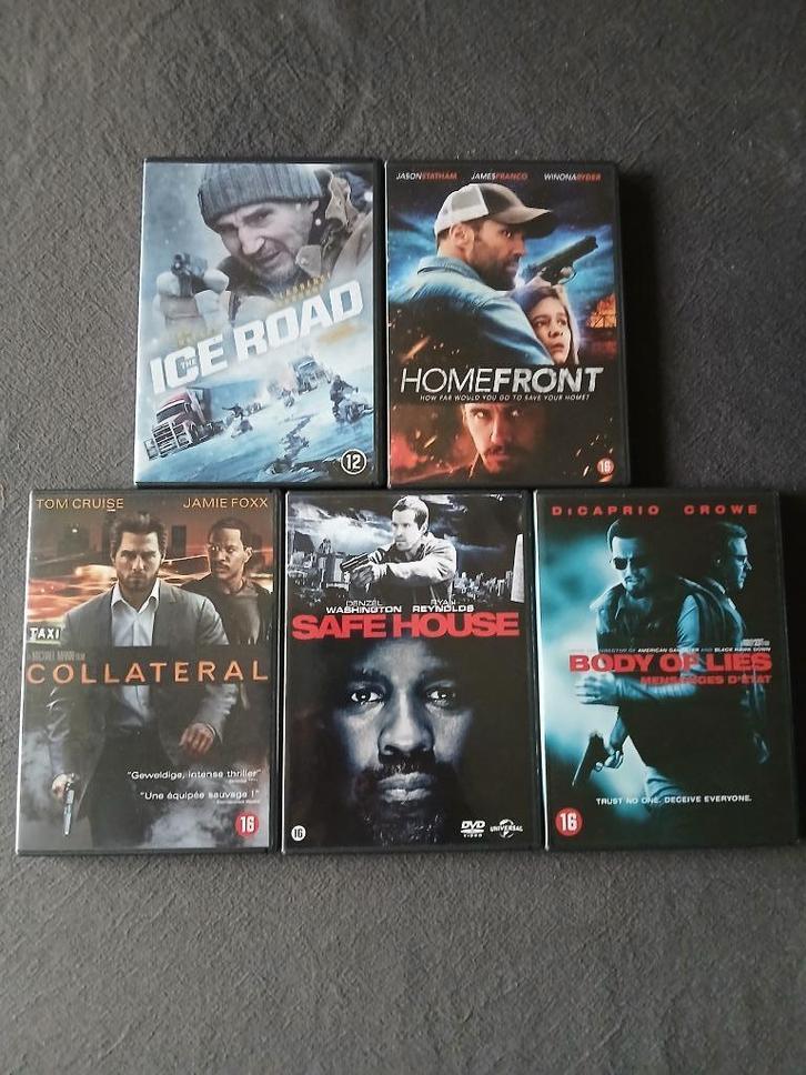 Lot van 5 DVD's (actiethriller), Cd's en Dvd's, Dvd's | Thrillers en Misdaad, Zo goed als nieuw, Actiethriller, Vanaf 16 jaar