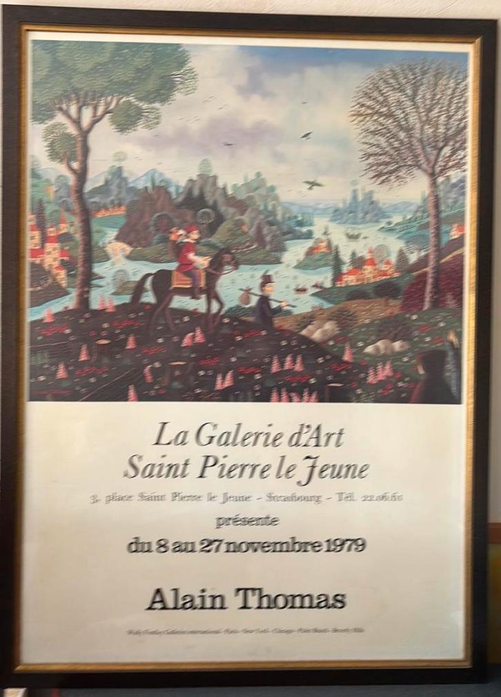 fotolijst Het landschap met schilder Cavalier Alain Thomas, Audio, Tv en Foto, Fotografie | Fotolijsten, Zo goed als nieuw, Ophalen