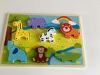 Houten puzzel dierentuin, 2 tot 4 jaar, Ophalen of Verzenden, Zo goed als nieuw, Van hout