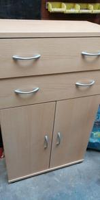 Kast met 2 lades en legplank in bruine kleur. 100x60x33, Maison & Meubles, Armoires | Autre, Enlèvement