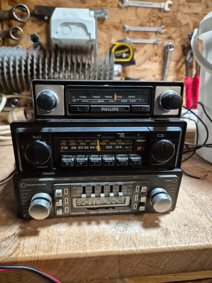 3 autoradios vintage – Philips & Harry Moss (années 60 à 80), Autos : Divers, Autoradios, Enlèvement