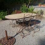 tuintafel, Tuin en Terras, Ophalen, Gebruikt, Overige materialen, 8 zitplaatsen