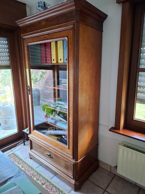 Antieke mahonie vitrinekast 1890, Antiek en Kunst, Antiek | Meubels | Kasten, Ophalen