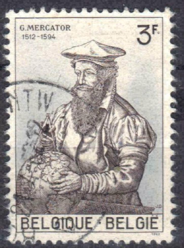 Belgique 1962 - Yvert/OBP 1213 - Mercator (ST), Timbres & Monnaies, Timbres | Europe | Belgique, Envoi