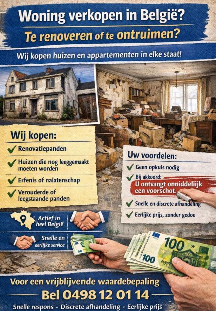 Huis Verkopen? Appartement verkopen? ONMIDELIJK ANTWOORD !, Immo, Huizen en Appartementen te koop, Provincie Antwerpen