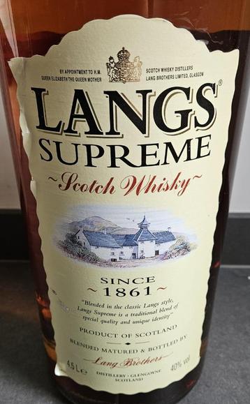 Langs Supreme Scotch Whisky 4,5 liter beschikbaar voor biedingen