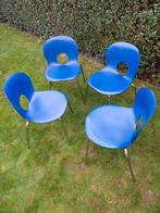 Stoel blauw Olivia Rexite, Tuin en Terras, Ophalen, Gebruikt, Kunststof, Stapelbaar