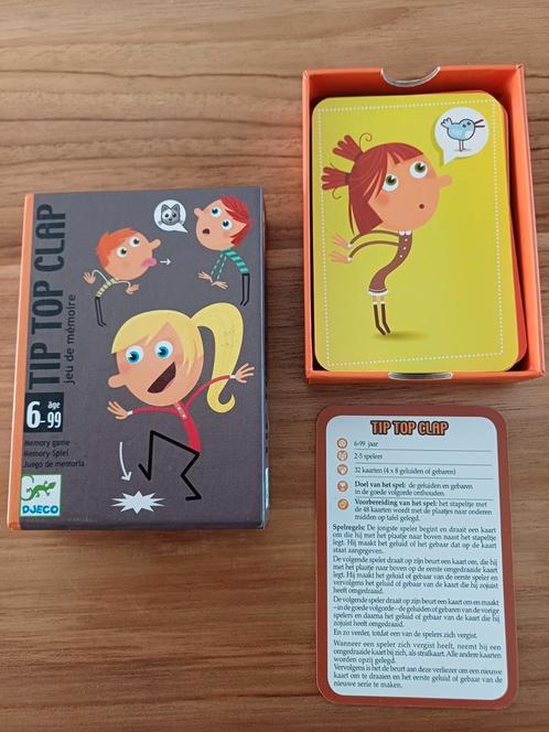 Tip top clap Djeco memory spel, Hobby en Vrije tijd, Gezelschapsspellen | Kaartspellen, Zo goed als nieuw, Ophalen of Verzenden