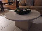 vintage travertin salontafel 90 diameter, Huis en Inrichting, Ophalen, Vintage travertin - jaren 70, Rond, 50 tot 100 cm