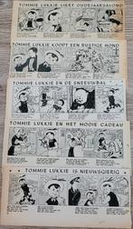 5 oude stripknipsels: Tommie Lukkie (jaren '50), Verzamelen, Tijdschriften, Kranten en Knipsels, Ophalen of Verzenden, 1940 tot 1960