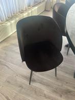 Tafel mangohout zwart + 6 stoelen, Huis en Inrichting, Tafels | Eettafels, 200 cm of meer, 50 tot 100 cm, Gebruikt, Mangohout